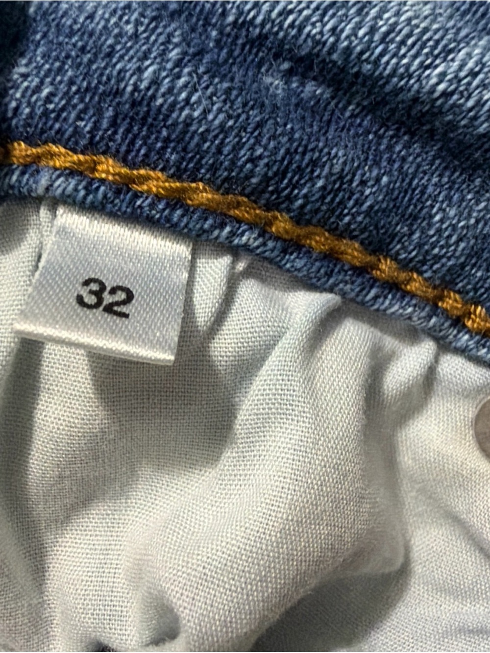Cosmic Blue Love- High-rise Slim Stretch Jeans, Size 32 - Picture 8 of 13